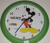 Hodiny nástěnné Mickey Mause Disney zelené