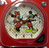 Budík Disney Mickey mause a Minie červený
