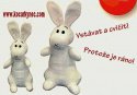 Bob a Bobek česky mluvící králíci z klobouku velké plyšové postavičky obě figurky