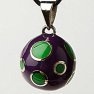 Bola přívěšek nahrdelník na krk mexická hudební Purple green 8