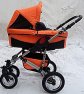 Kočárek Maxim 4 s autosedačkou oranžovo černý
