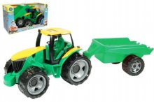 Traktor plast bez lžíce a bagru s vozíkem v kra...