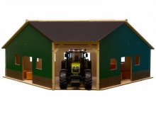 Dřevěné stání pro zemědělské stroje či traktor