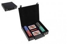 Poker sada 100ks + karty + kostky v kufříku v k...
