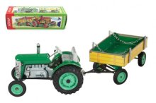 Traktor Zetor s valníkem zelený na klíček kov 2...