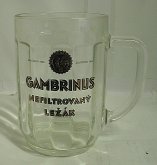 Pullitr skleněný pivní s uchem Gambrinus Nefilt...