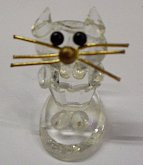 Skleněná figurka z broušeného křišťálu Kočka RE 65