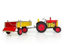 Traktor Zetor s valníkem červený...