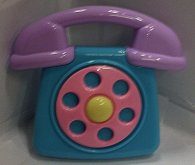 Hrkačka chrastítko kousátko retro telefon