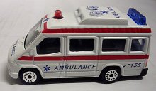 Auto kovové Sanitka Ambulance model malá bílá 7...