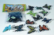 Motýli sada 12 kusů motýlů 6 cm 12 druhů plasto...