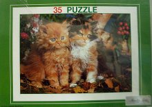 Puzzle 2 kočičky 35 dílků papírové