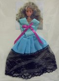 Obleček šatičky pro panenku Barbie modrá sukně ...