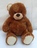 Medvěd plyšový velký Edmont Maxi 80 cm tmavě hnědý