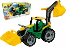 Traktor se lžící a bagrem plast zeleno-žlutý 65...