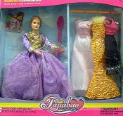 Panenka Violet set Barbie fialové šaty