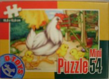 Mini puzzle domácí zvířatka 54 dílků papírové S...