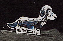 Jezevčík pes figurka skleněná křišťálová čirá O102