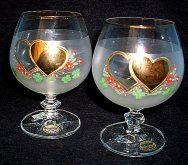 Svatební sklenice malované sdíčk...