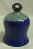 Zvonek zvoneček keramický modrý ruční práce
