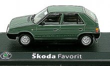 Škoda Favorit 136L kovový model Green Původní s...