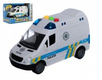 Policie zvukový a svítící model dodávka auto če...