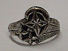Prsten kovový hvězda