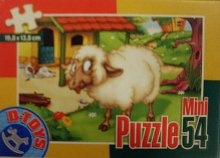 Mini puzzle domácí zvířatka 54 dílků papírové O...