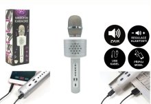 Mikrofon karaoke Bluetooth stříb...