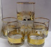 Whisky set sklenice zlacené brou...