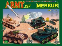 Stavebnice MERKUR Army Set 674ks 2 vrstvy v kra...