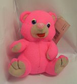 Medvídek růžový plyšový sedící 15 cm
