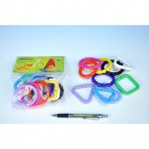 Kroužky plastové spojitelné závěsné barevné záb...