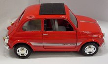 Fiat 500 model kovový auta 1:43 1965 Red