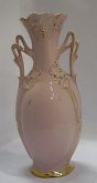 Secesní váza růžový porcelán zlacená Royal dux ...