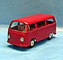 Mikrobus červený Volkswagen plechový 18