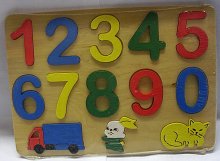 Vkládačka dřevěná puzzle Čísla pro malé školaky