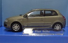 Fiat Stilo kovový model auta 1:43 stříbrná meta...