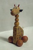 Žirafa dřevěná na otočných nohou