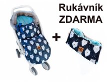 Dětský fusak maxi PREMIUM Winter bear, + rukávn...