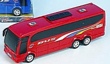 Autobus zájezdový červený plastový