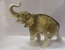 Slon luxusní velká porcelánová socha Royal dux ...