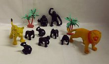 Gorily sada figurek plastových s mláďaty a lvy ...