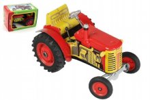 Traktor Zetor červený na klíček kov 14cm 1:25 v...