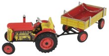 Traktor Zetor s valníkem červený...
