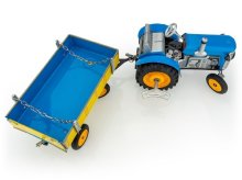 Traktor Zetor s valníkem modrý n...