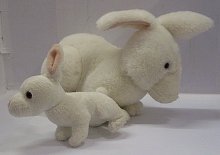 Králík + malý králiček bílé plyš...