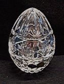 Těžítko vejce skleněné křišťálové O461 dekor větev