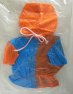 Obleček do deště pro panenku miminko s kapucí 50 cm velké šustaková bunda oranžovo modrý