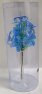 Skleněná květina Maxi s vázou ručně výraběné české sklo bledě modrá 8